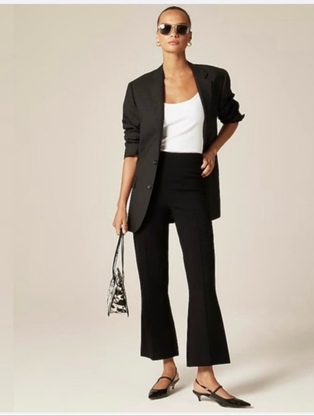 J. Crew New Delaney Kickout Black Sweater Pants